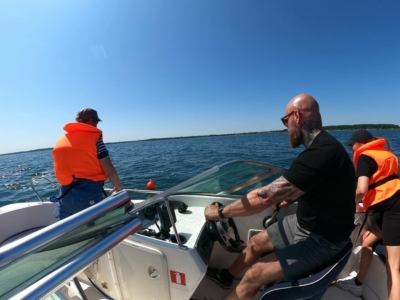 Speedbådstur over Øresund.